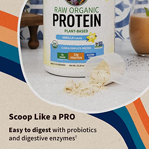 Vanilla Plant Protein Powder 22g Probiotics Digestive Enzymes k7