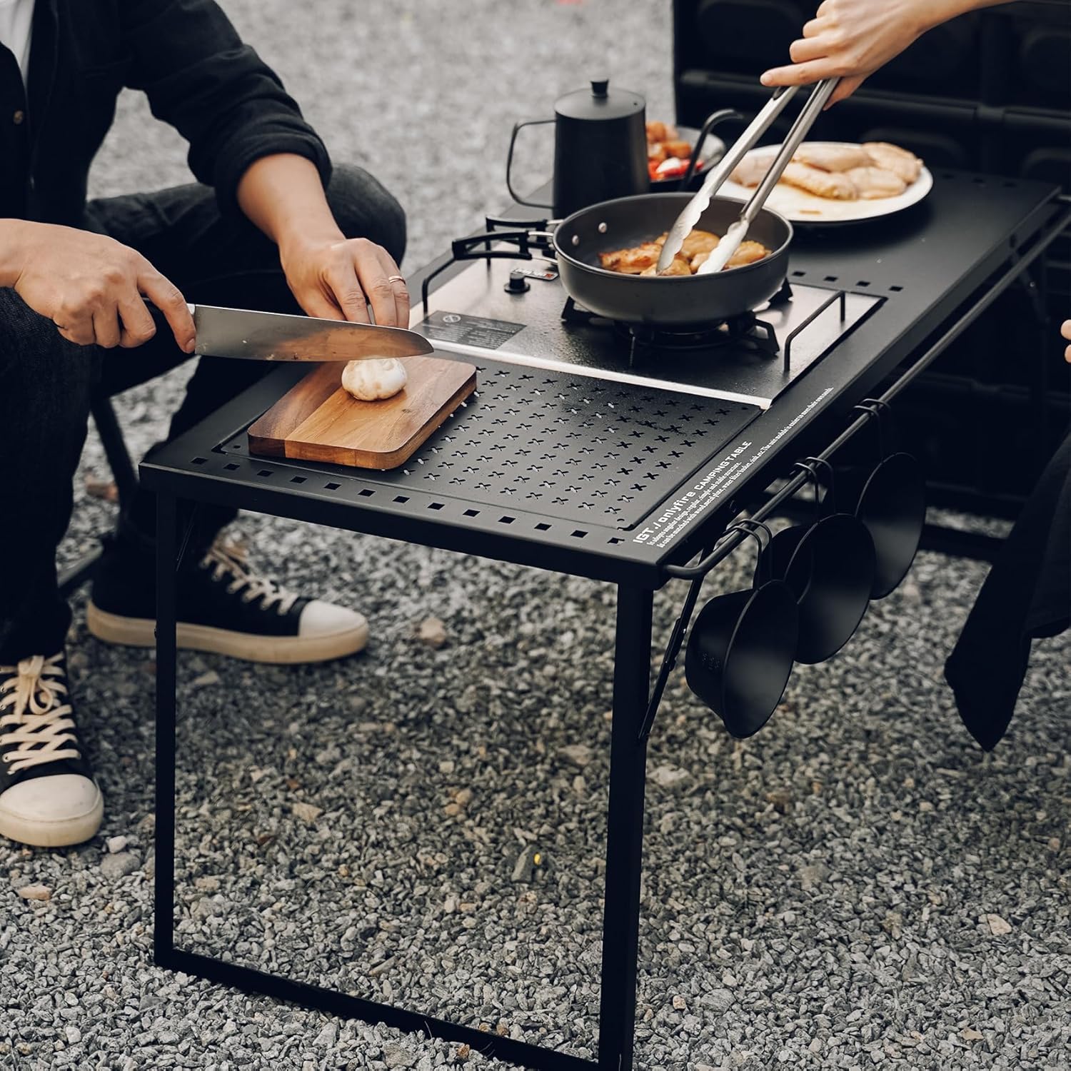Folding Camping Table with Gas Stove and Carrying Case a7k