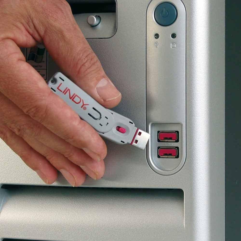 USB Port Blocker 4 Pack Green k7m