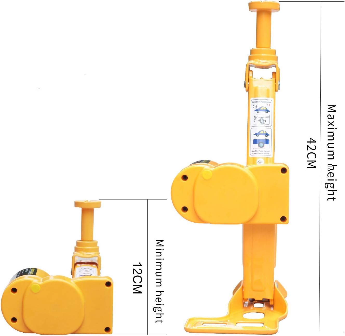 Car Floor Jack 3 Ton 12V Scissor Lift Set for Sedans SUV w/ Double Saddles Remote Tire Change Tool Kits a7