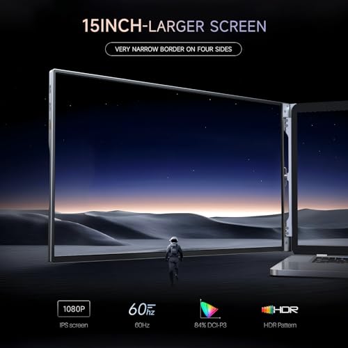 Portable Triple Monitor for Laptop 16in Aluminum HDMI USB-C k7