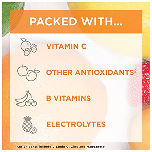 Vitamin C Powder with D, Zinc, Raspberry Flavor 30 Count k7m