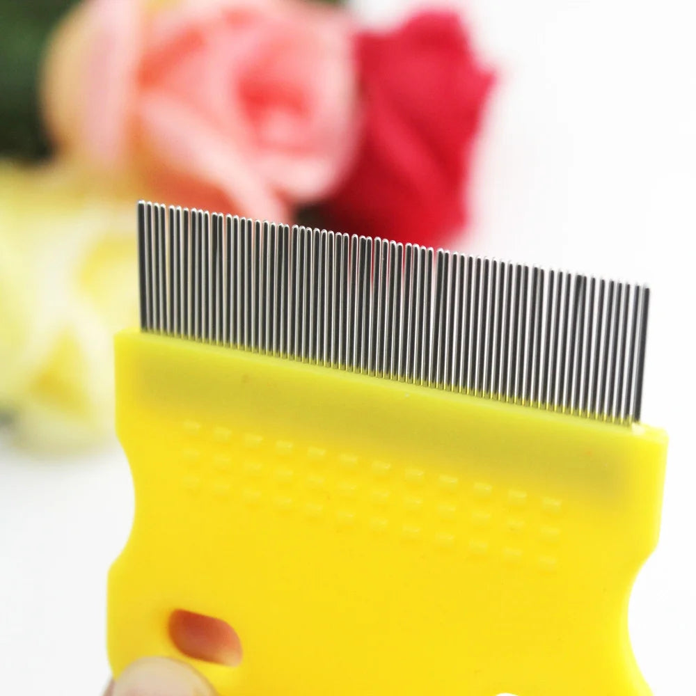 Pet Hair Grooming Comb Stainless Steel Fine Toothed a7