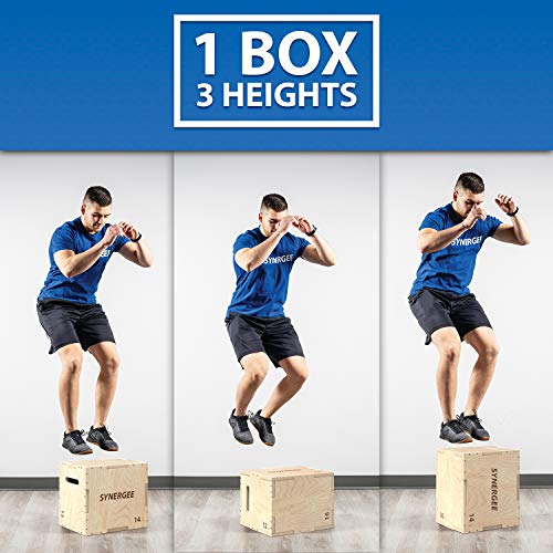 Wood Plyometric Box for Jump Training 3-in-1 k7