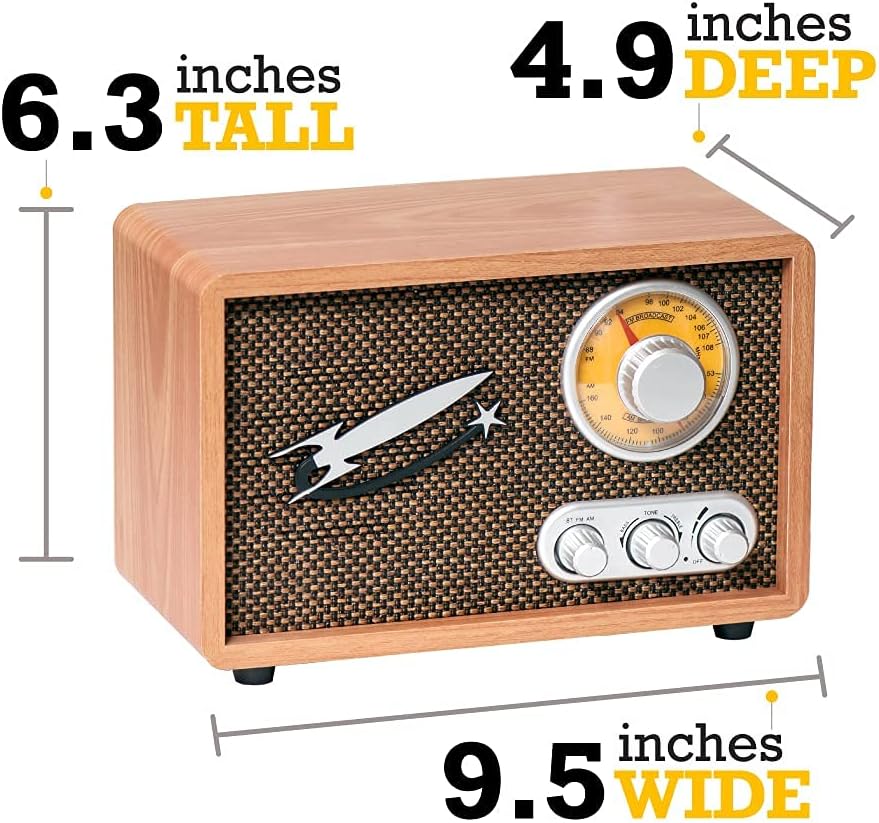 Vintage Wood AM FM Bluetooth Radio k7