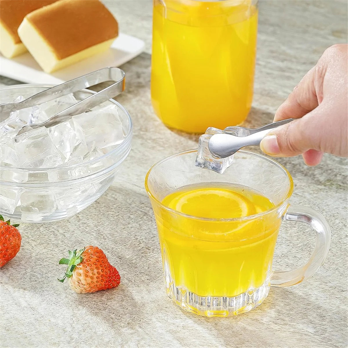 Mini Stainless Steel Serving Tongs 4.25 Inch x7