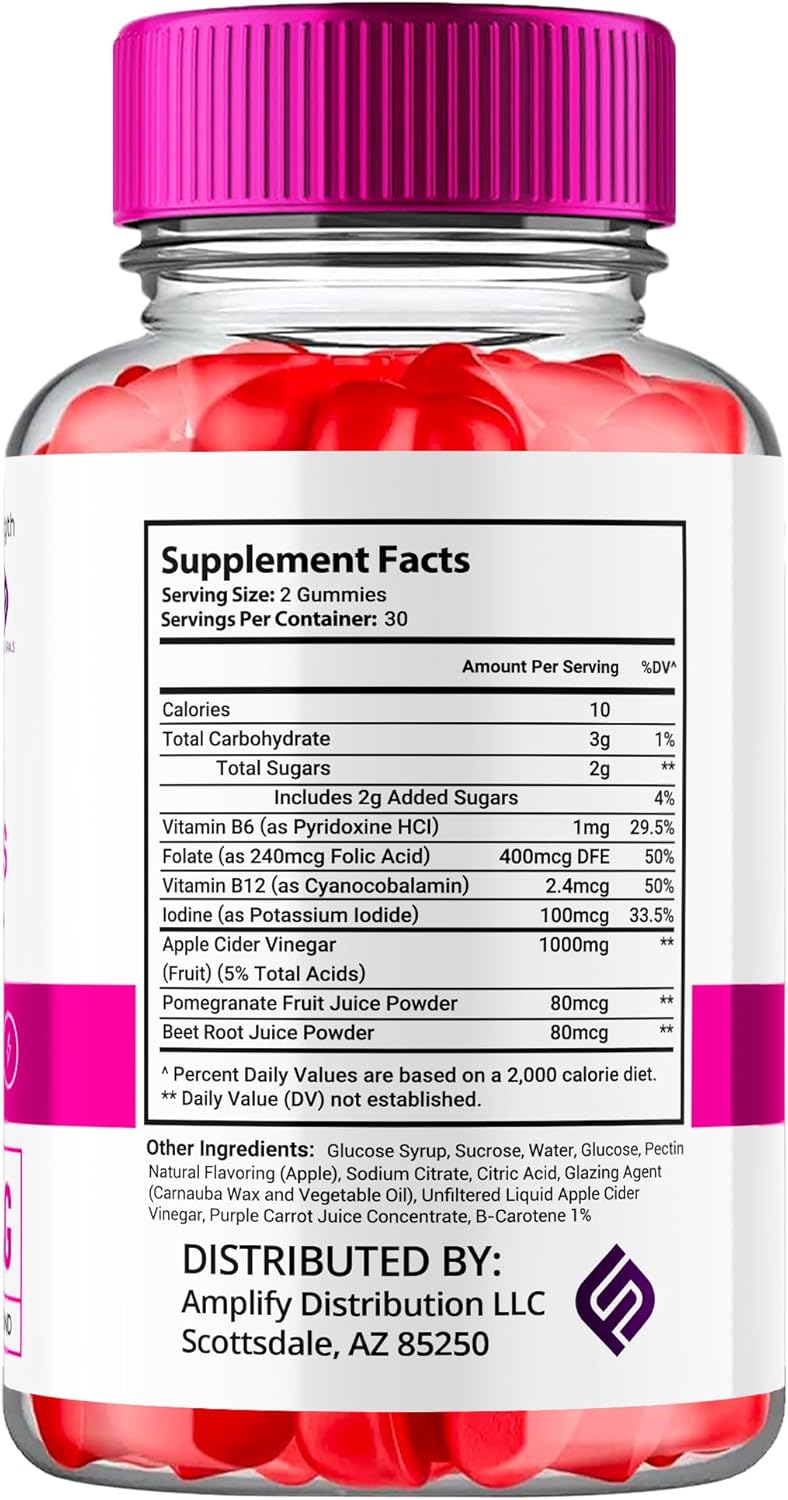 Keto ACV Gummies with Apple Cider Vinegar and Vitamin B12 B6, 120 Count q7m