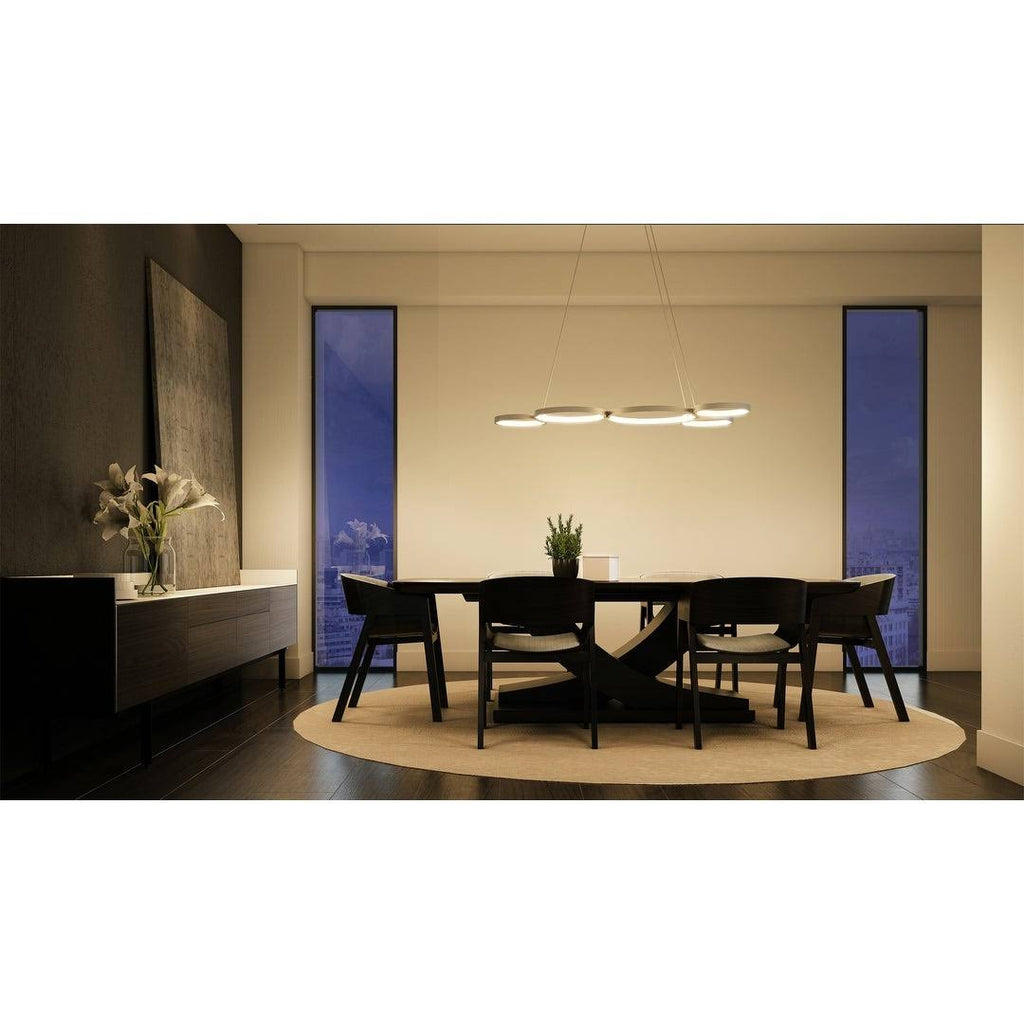 Modern LED Multi-Ring Chandelier Silver a7