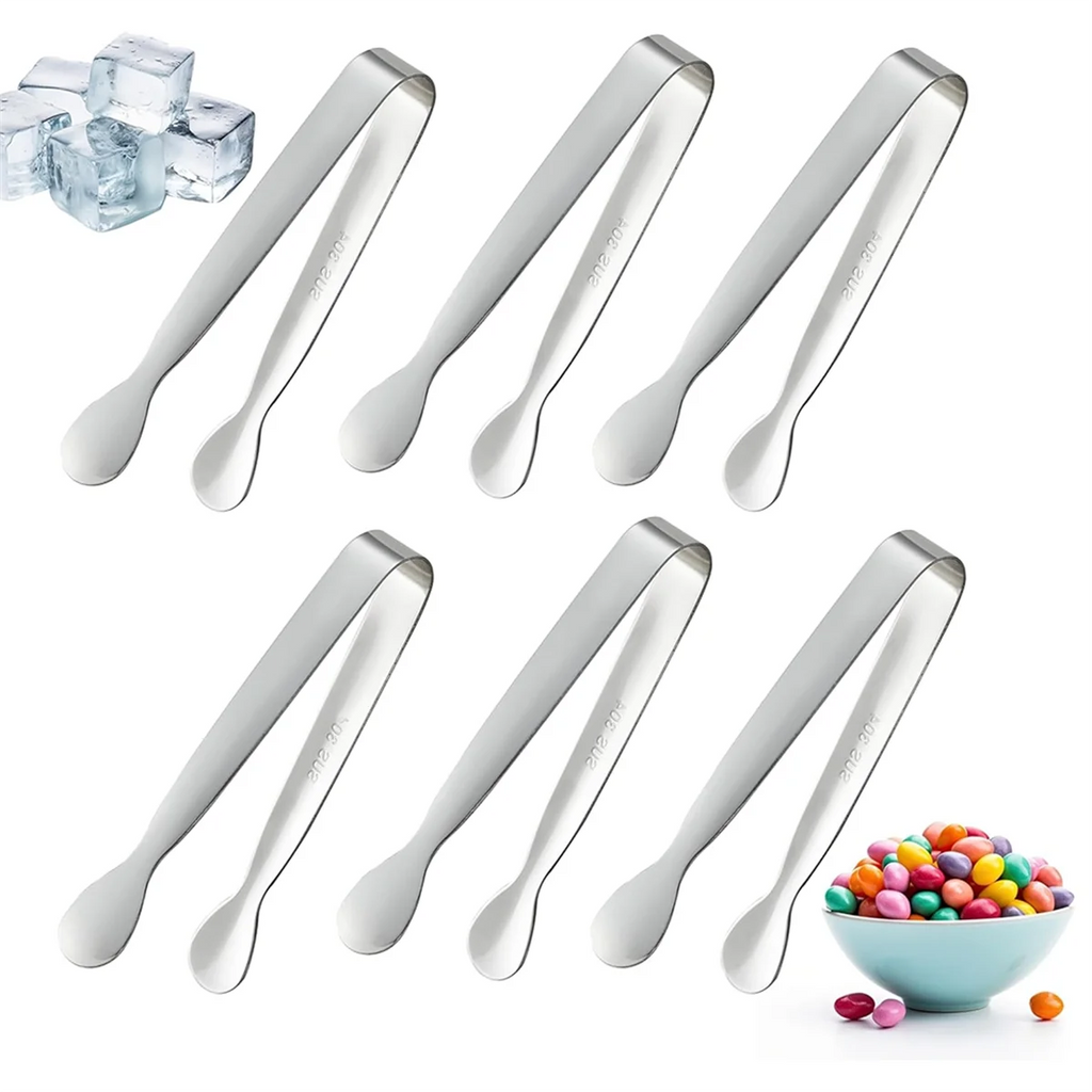 Mini Stainless Steel Serving Tongs 4.25 Inch x7