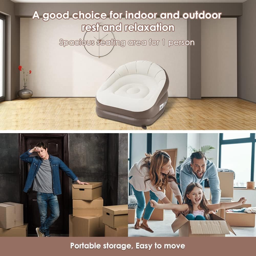 Inflatable Air Sofa Lounge for Camping Indoor Outdoor a7