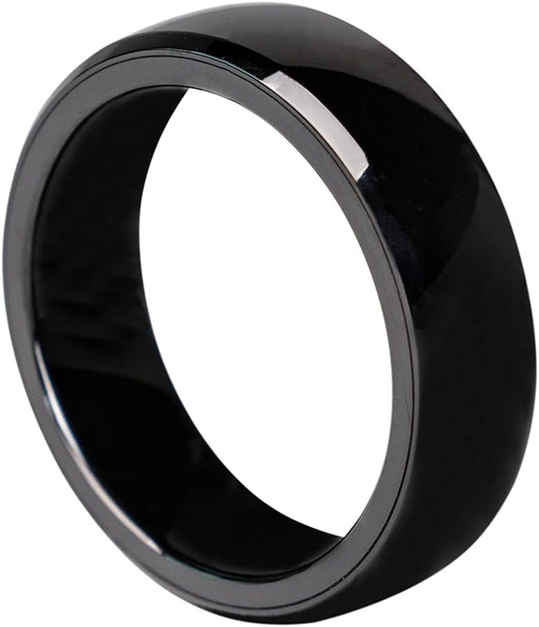 HECERE Black RFID NFC Ceramic Ring Key Accessory for Tesla Model 3 Replacement of Key Fob and Key Card Open Door (22mm)