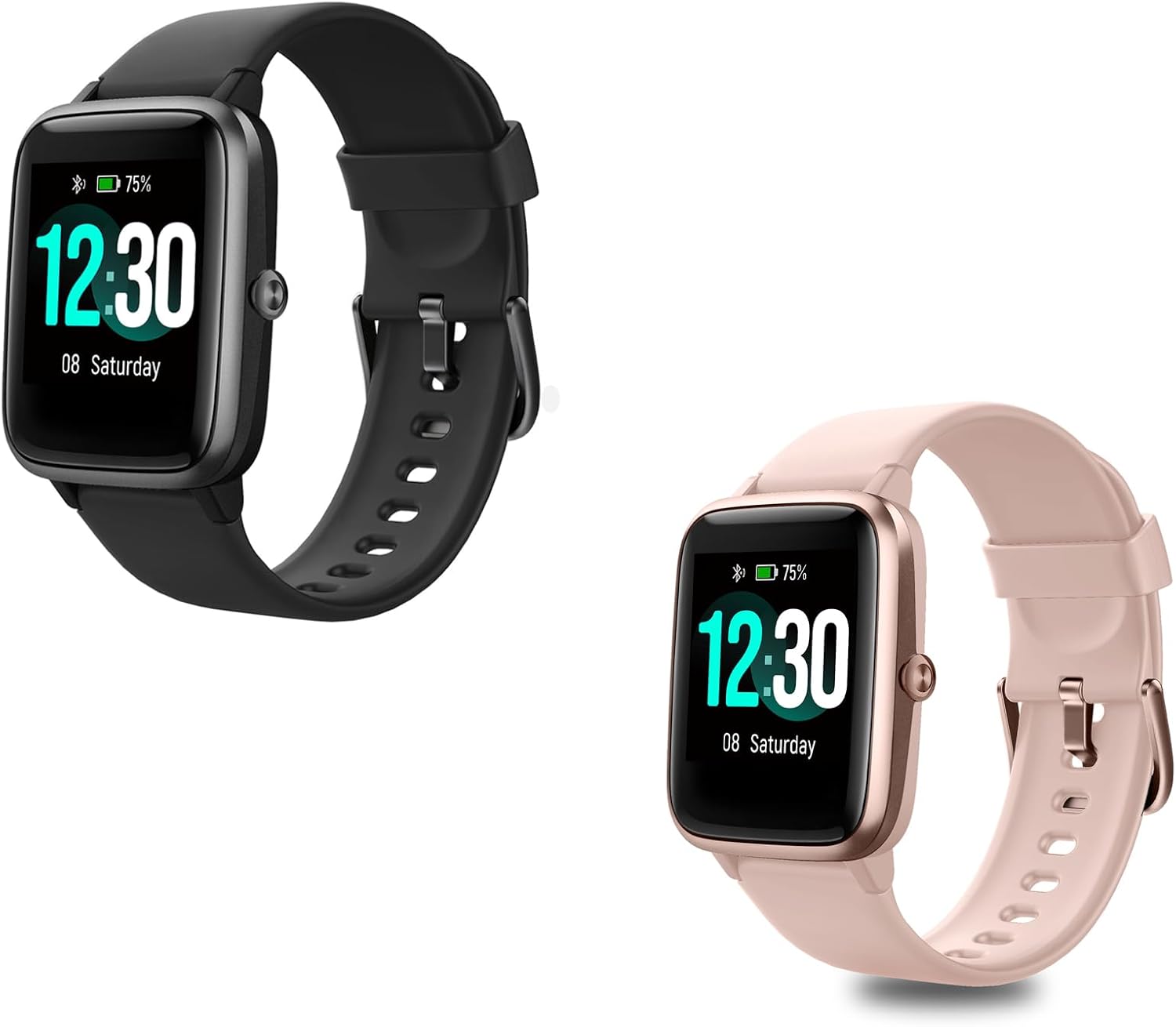 Fitpolo Smart Watch,1.8" Touchscreen Fitness Tracker Watches Blood Oxygen Heart Rate Monitor,Calls,Alexa Built-in, Sleep Calorie Step Counter Waterproof Activity Trackers for Android iPhone