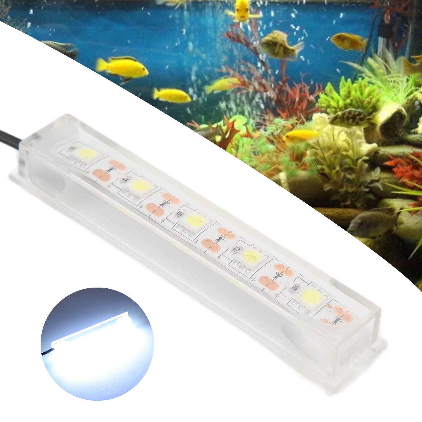 Amonsee Aquarium Light, Fish Tank USB Light LED Light USB White Light