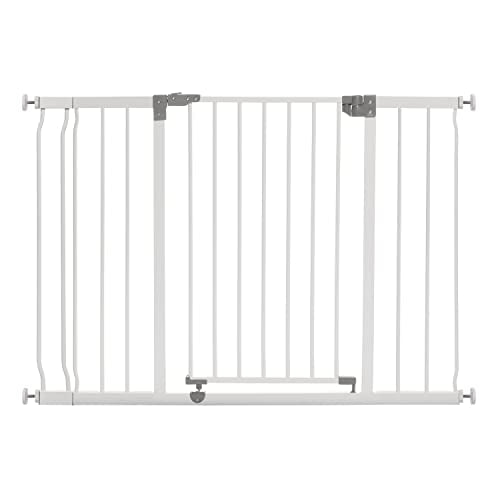 Dreambaby Liberty Extra-Wide Baby Safety Gate- with Smart Stay Open Feature - Fits Openings 39-42.5 inches Wide - White - Model L867