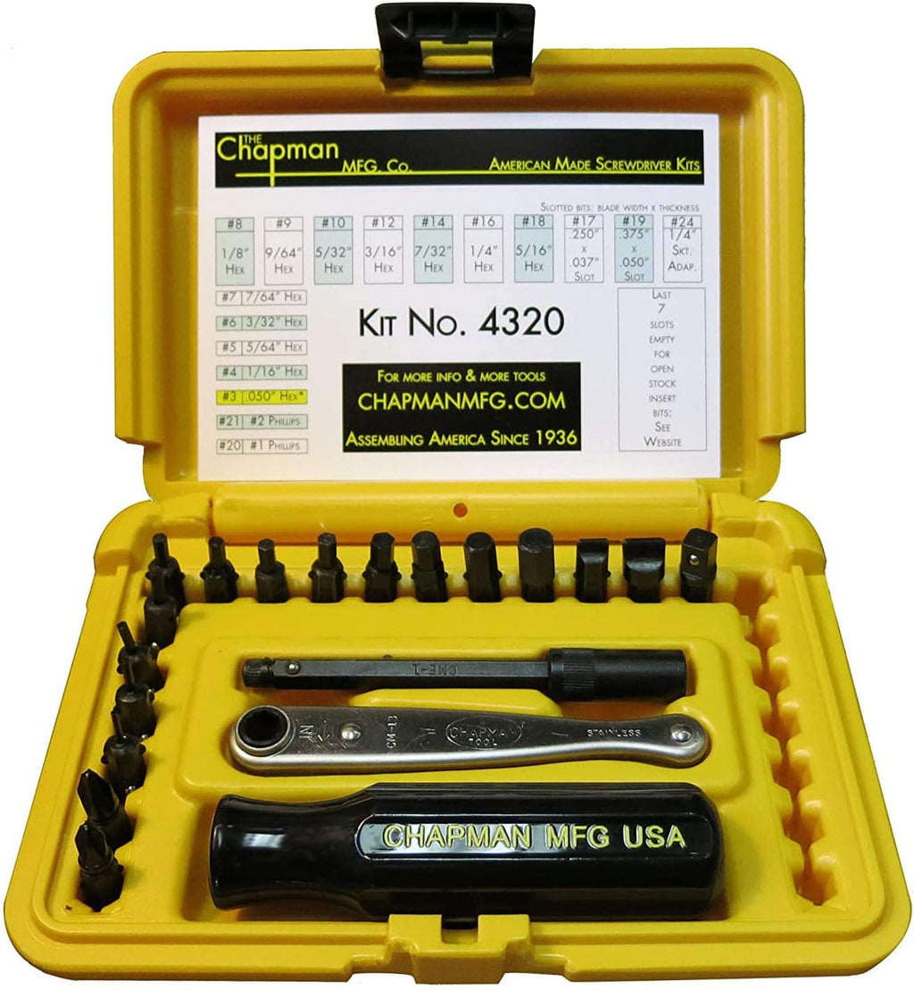 Screwdriver Set with 24 Insert Bits and Mini Ratchet Tool k7m