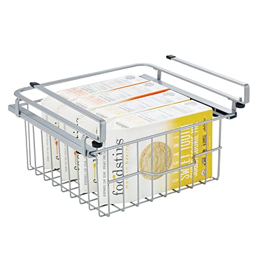 Metal Wire Under Shelf Storage Basket Organizer for Kitchen Cabinet a7