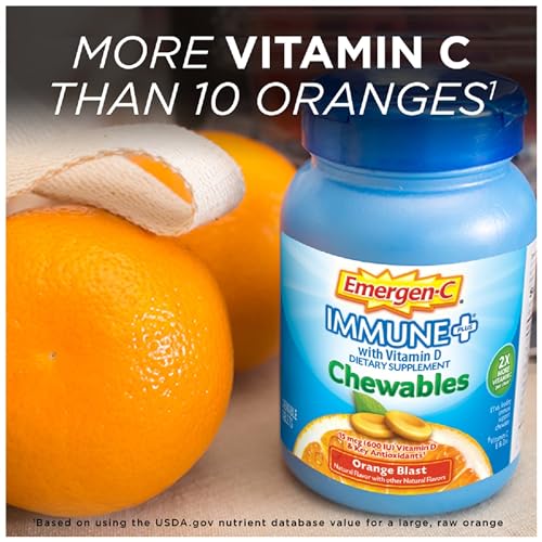 Immune Support Chewable Tablets with Vitamin C & D, Orange Flavor 42 Count k7