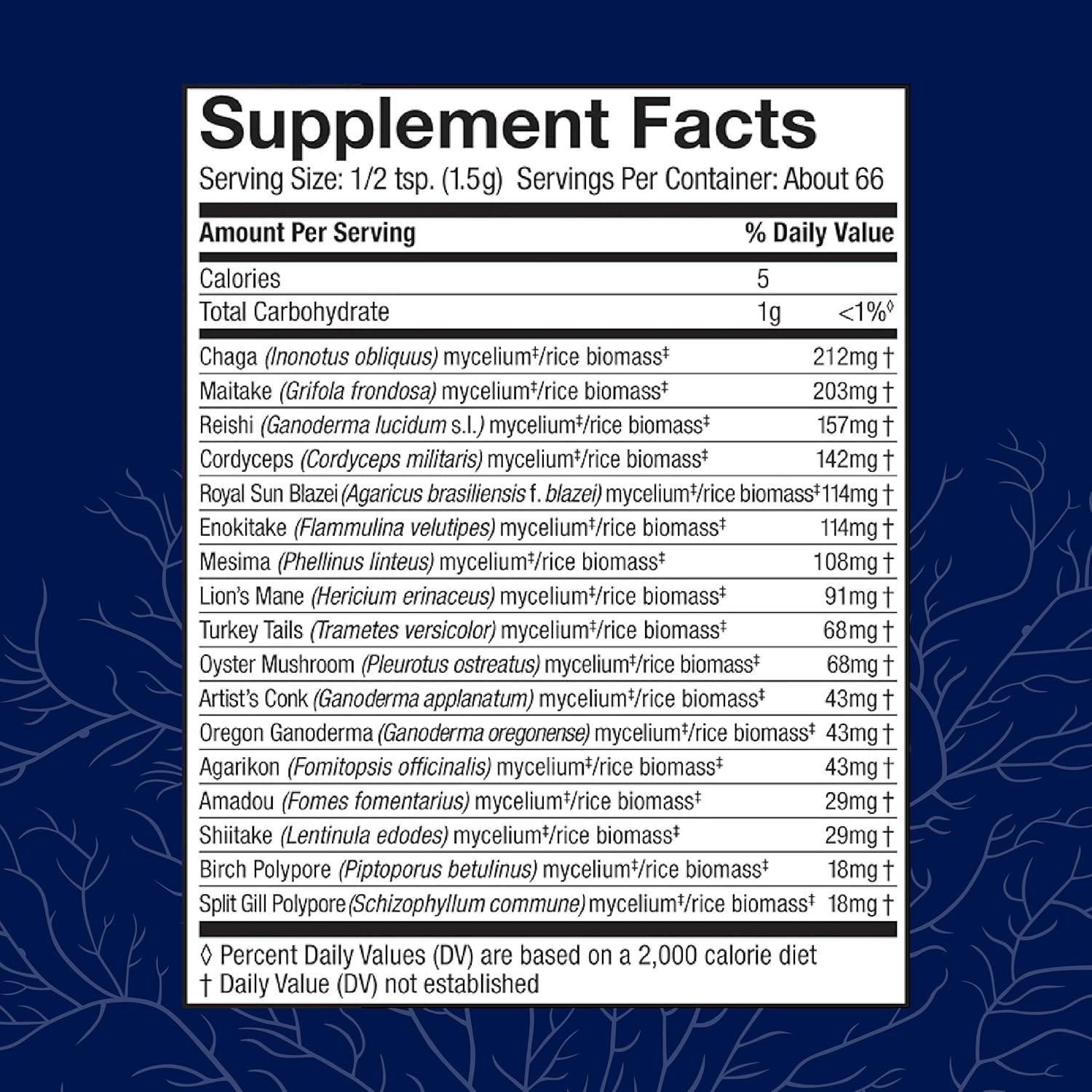 Mushroom Supplement Powder with 17 Species Blend 100g a7