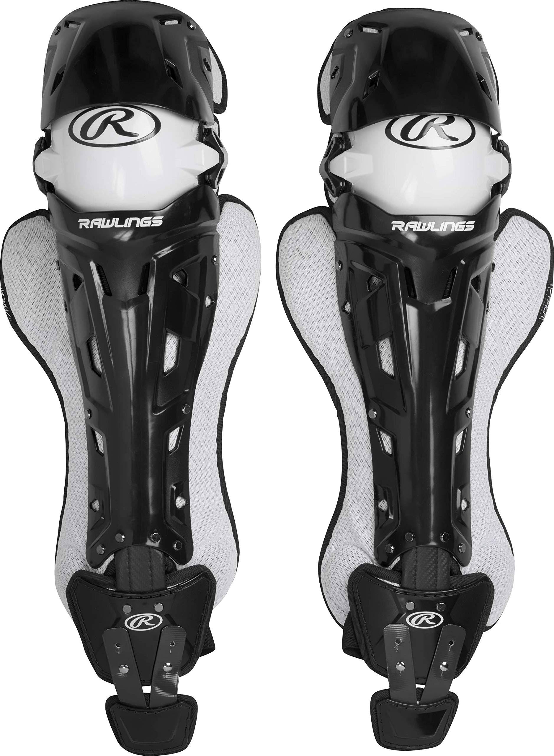 Baseball Catcher Leg Guards Black White k7p