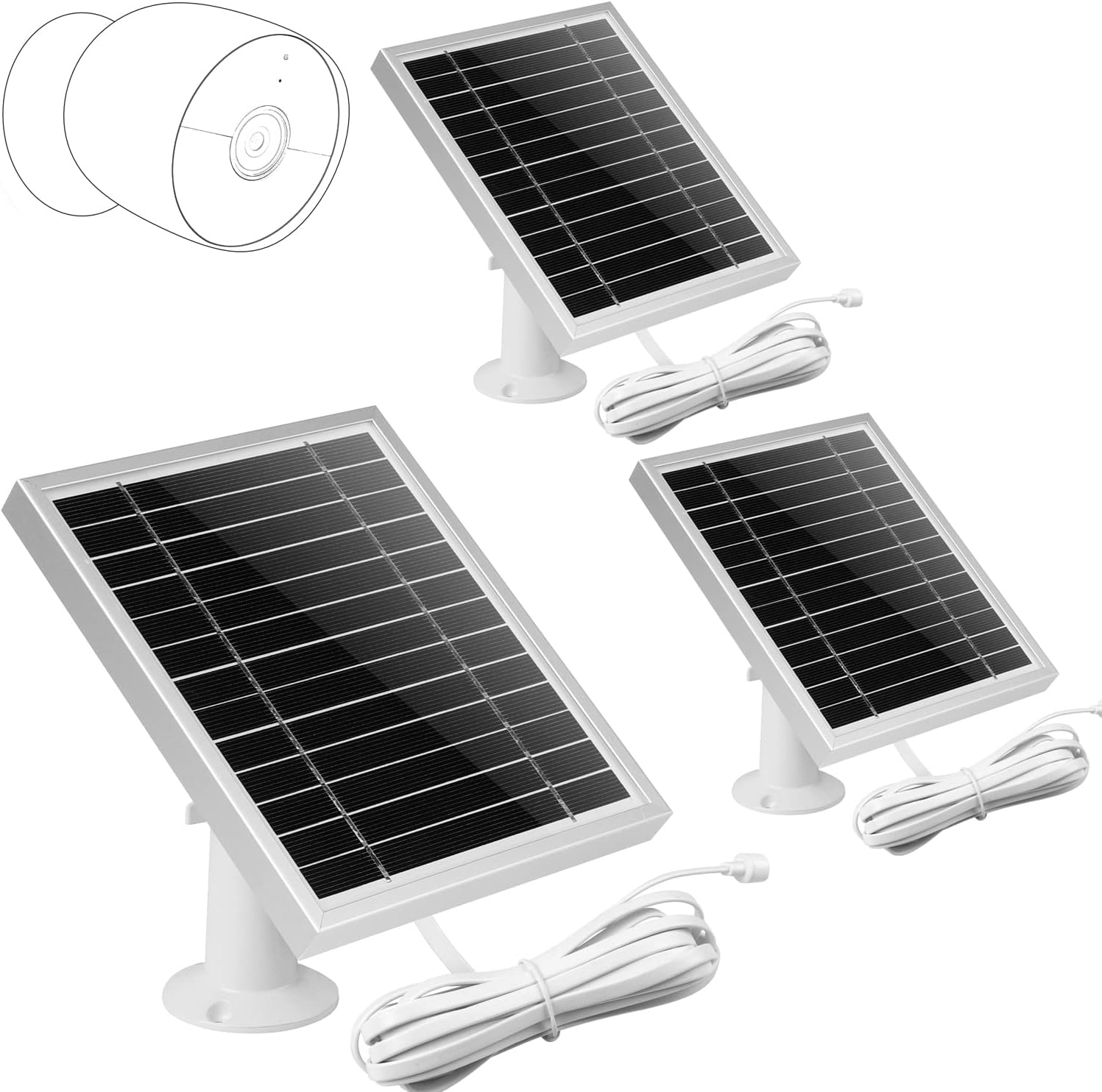 Solar Panel for Battery Camera Silver a7