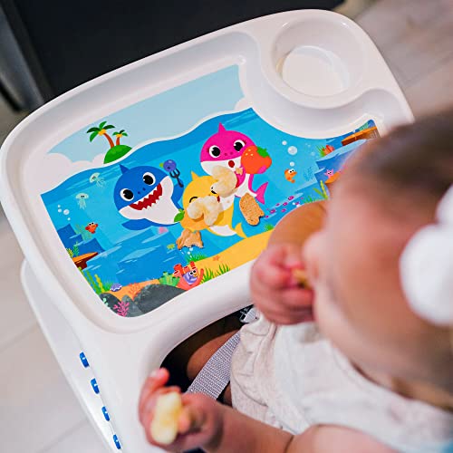Baby Shark Booster Seat with Adjustable Tray Portable Dining Table Travel up to 50 lbs a7