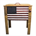 BACKYARD EXPRESSIONS PATIO · HOME · GARDEN 913284-NM Outdoor Beverage Cooler for Patio-87 Qt. w/Folding Side Tables-Rustic Brown-Backyard Expressions, 87 Quart, Natural Wood