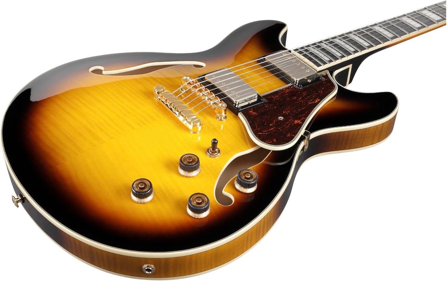 Semi-Hollow Electric Guitar Sunburst k7m