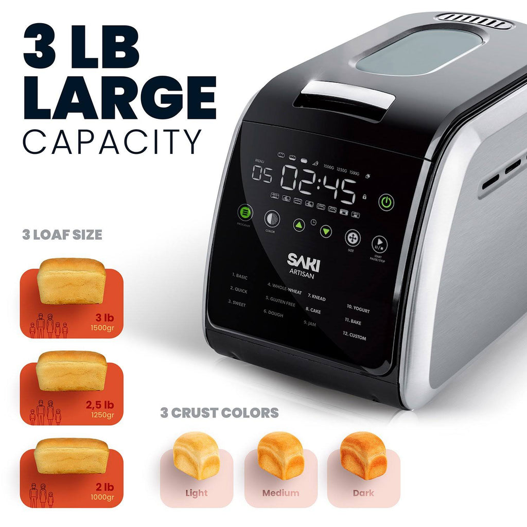 Bread Maker Programmable Nonstick 3.3 LBS a7