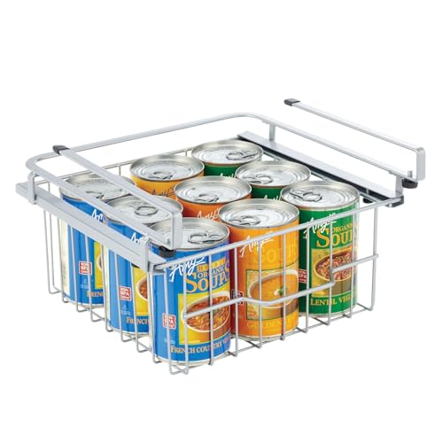 Metal Wire Under Shelf Storage Basket Organizer for Kitchen Cabinet a7