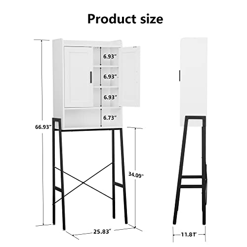 Over The Toilet Storage Cabinet Wooden Organizer Shelf 7k