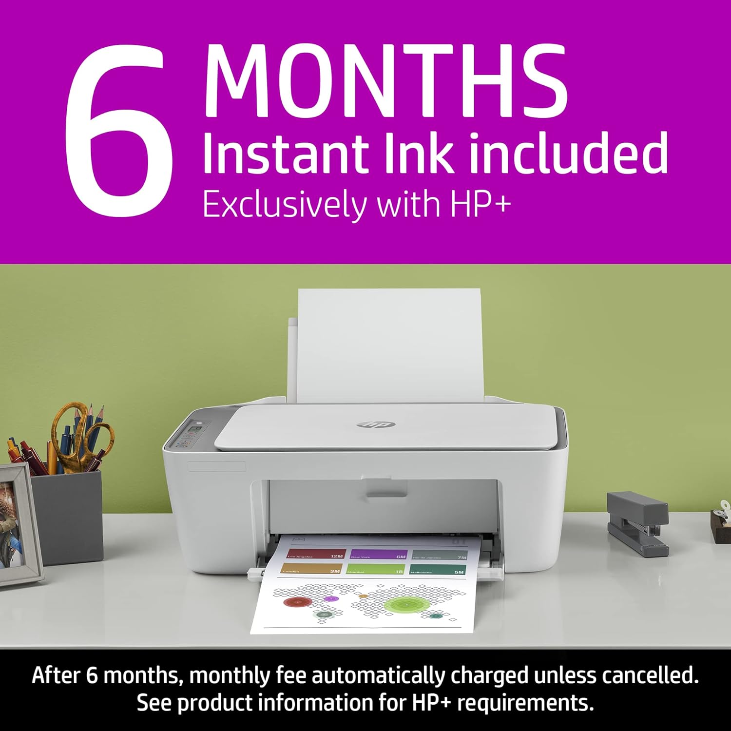 Wireless Color All-in-One Printer with Instant Ink 2 Pack q7m