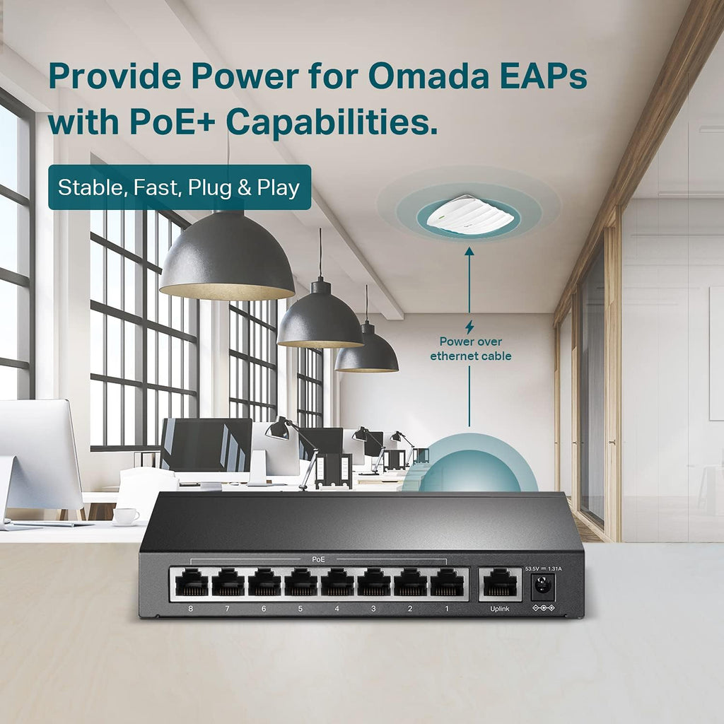 9 Port PoE+ Switch 65W Metal 2 Pack k7