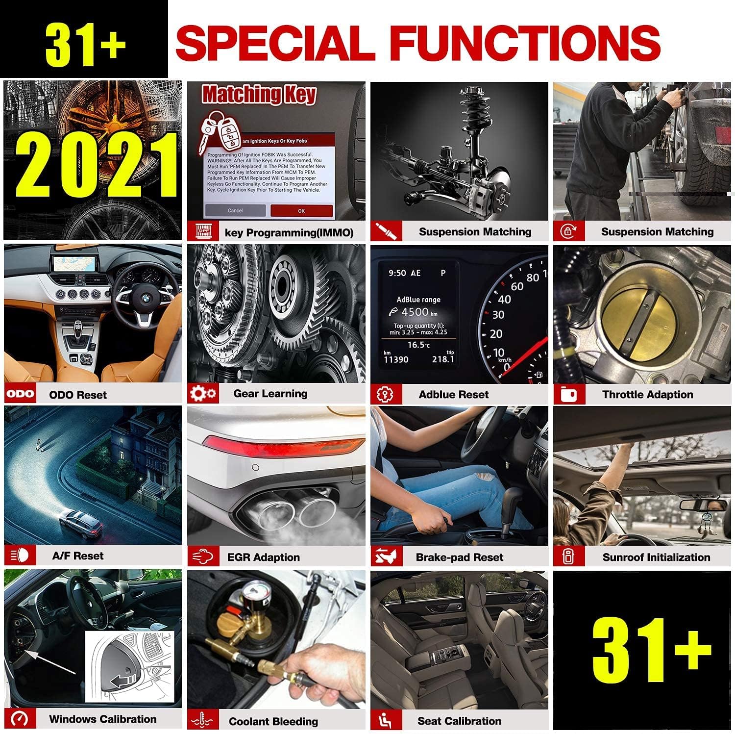 Diagnostic Scan Tool with 31 Reset Functions and ADAS Calibration k7q