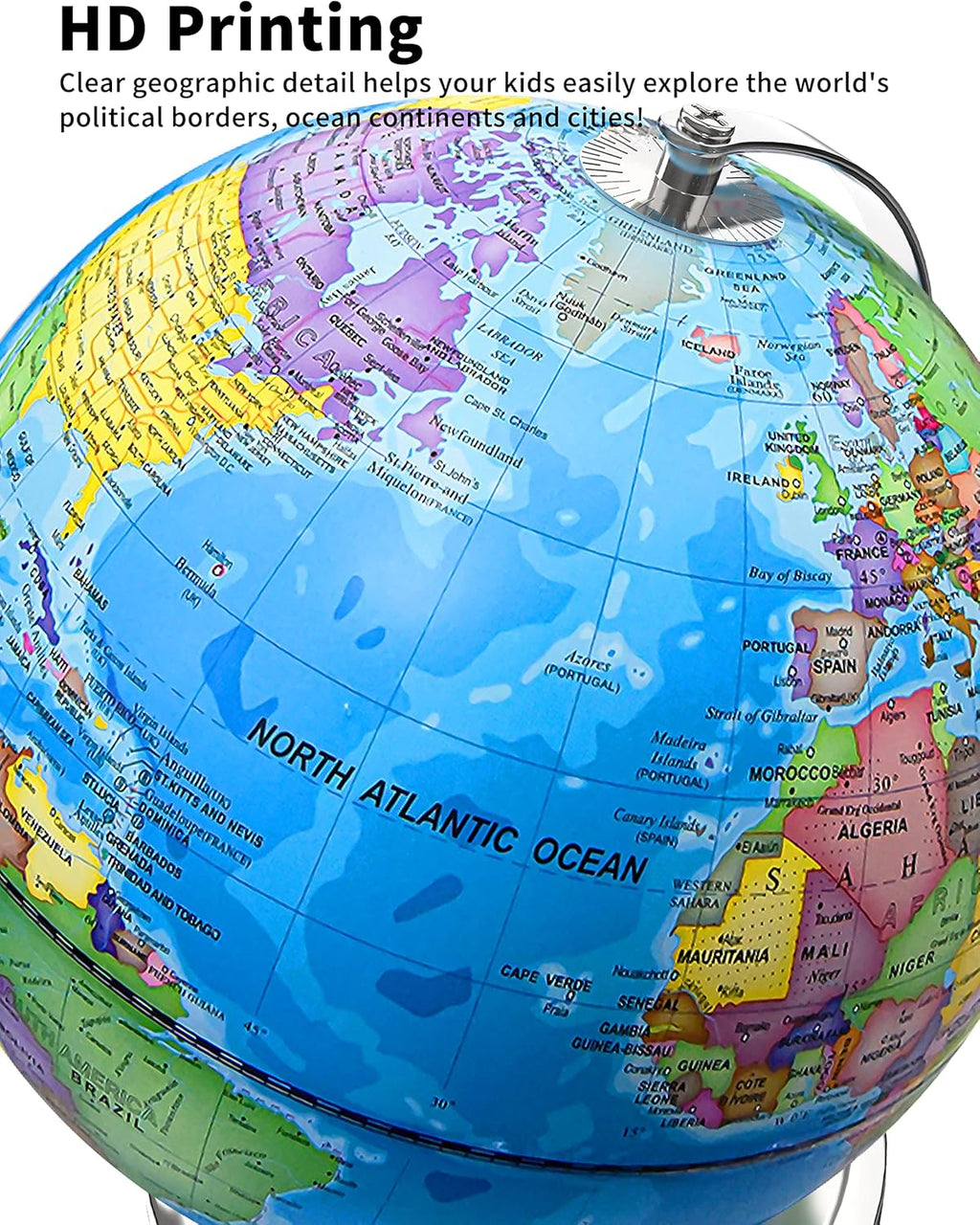 Illuminated Globe with Stand for Kids Learning 9in k7