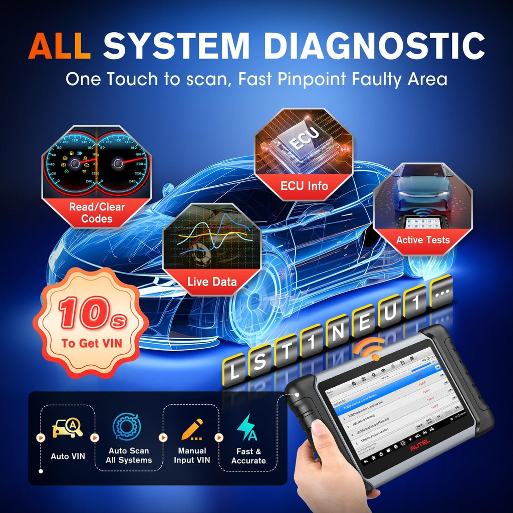 Autel MaxiCOM MK808BT PRO 2024 Bidirectional Scan Tool with 28+ Services q7m