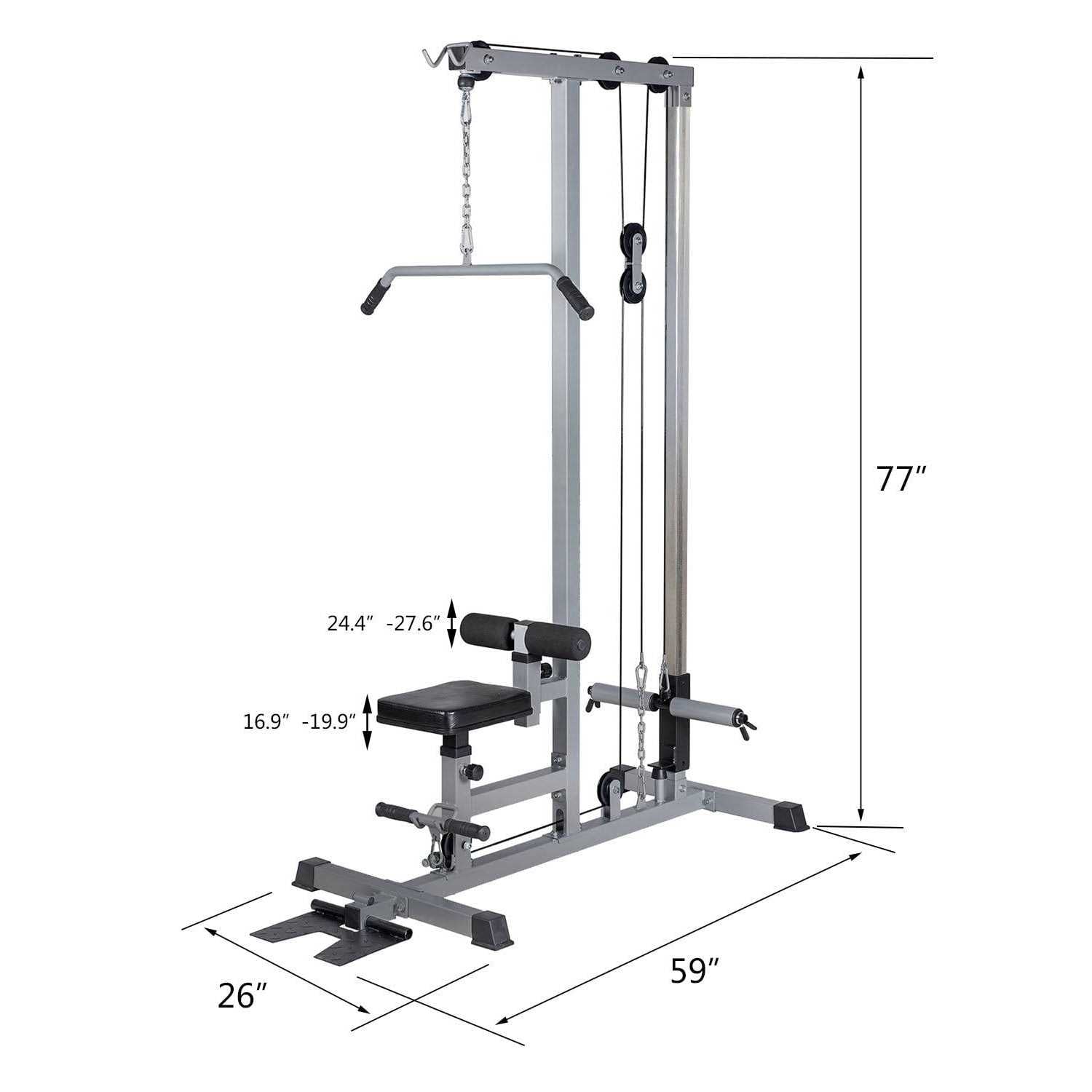 Lat Pull Down Machine Low Row Cable Gym Equipment k7m
