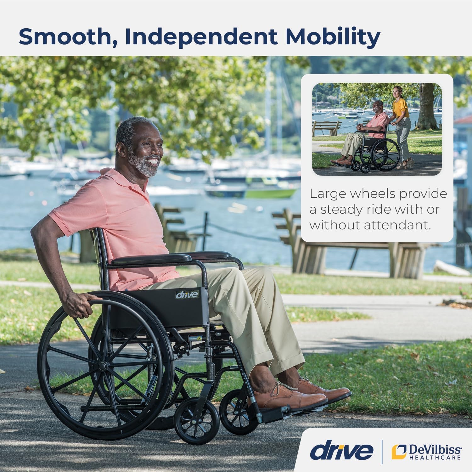 Folding Transport Wheelchair with Removable Footrest Commode Chair k7m
