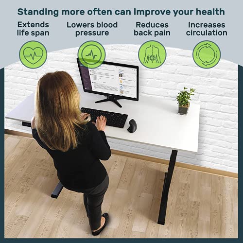 Electric Standing Desk Frame 60 x 24 Inch Motorized Workstation with Memory Settings a7
