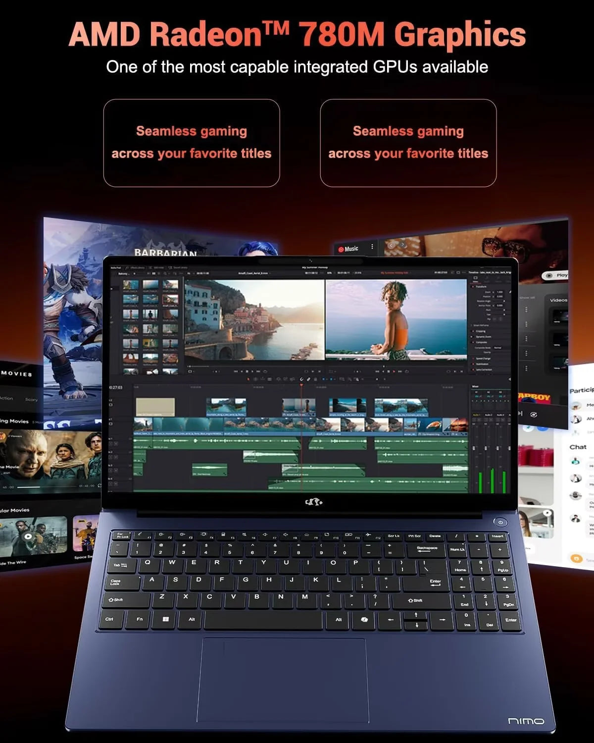 15.6" Gaming Laptop IPS FHD 32GB DDR5 2TB SSD k7