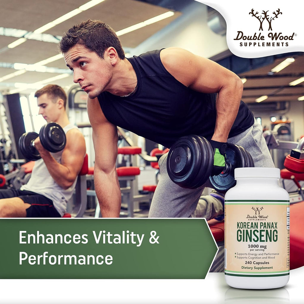 Ginseng Capsules 240 Vegan Capsules 1000mg per Serving k7