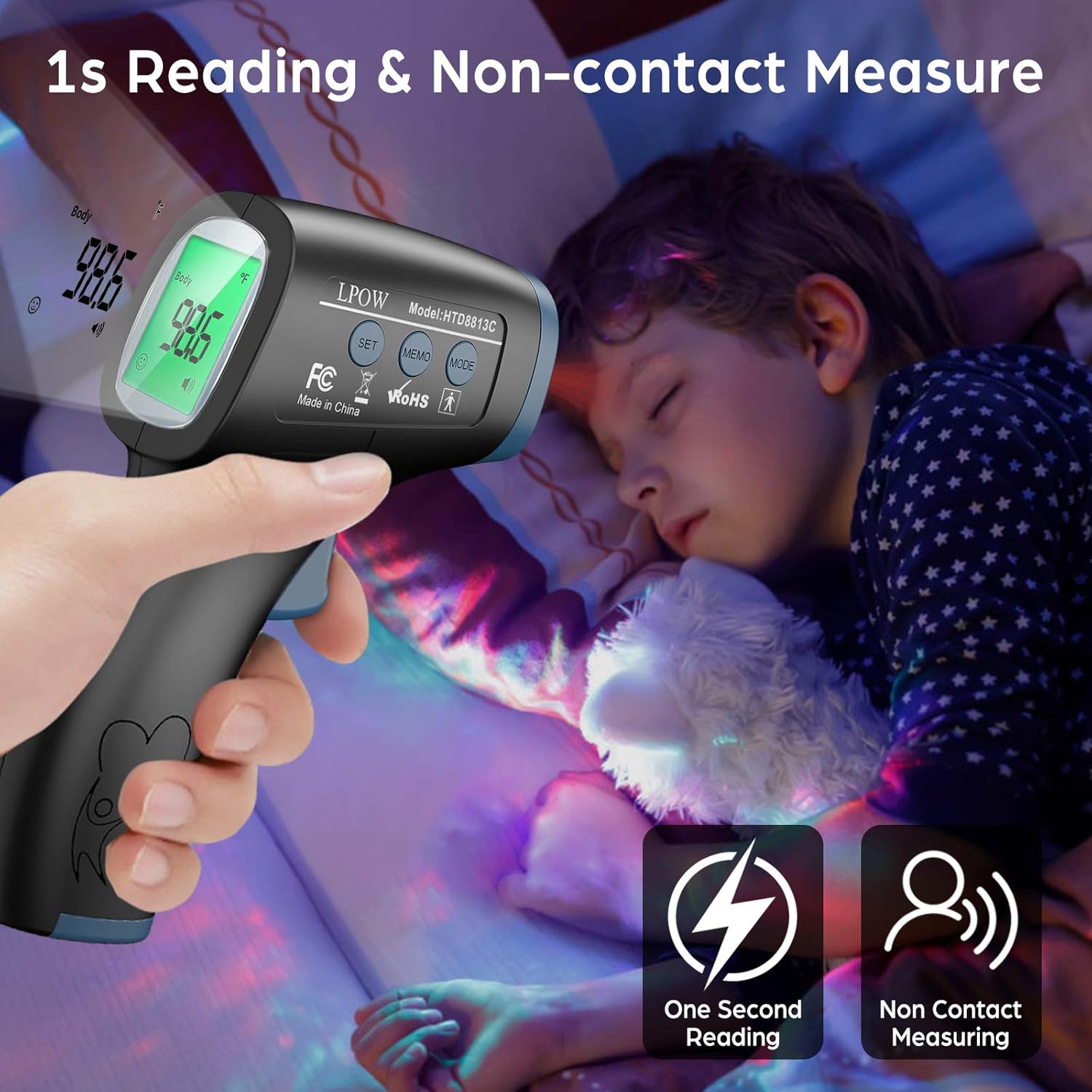 Touchless Infrared Thermometer for Adults Kids f7k