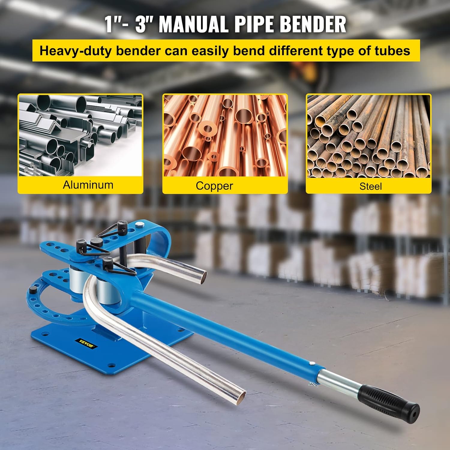 Manual Bench Top Pipe Bender 7 Dies 1-3inch Metal Fabrication k7p