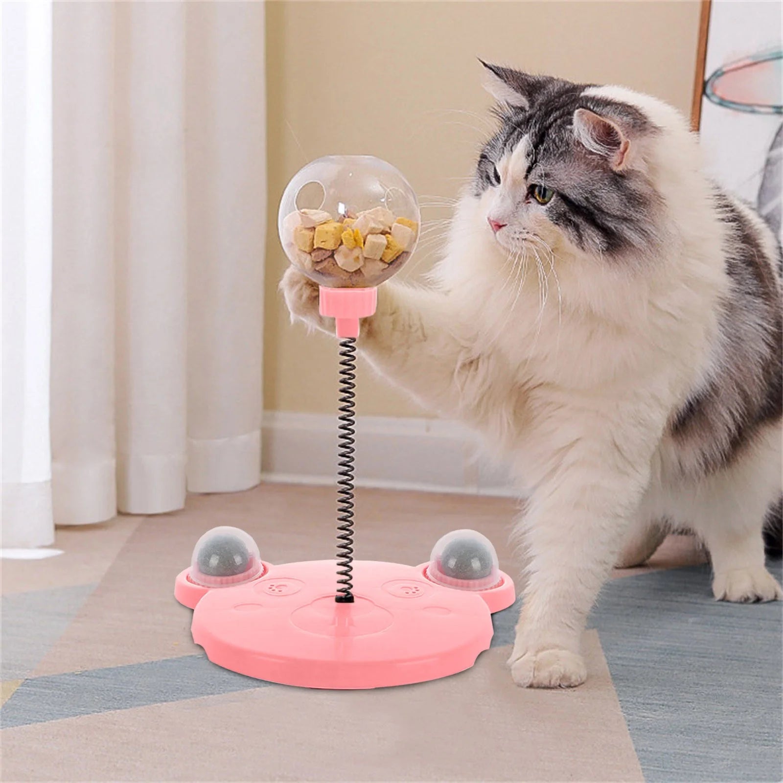 Cat Treat Dispenser Interactive Slow Feeder Toy a7
