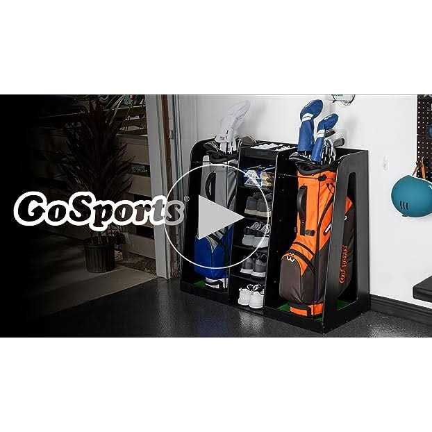 Wooden Golf Bag Organizer Storage Rack k7p
