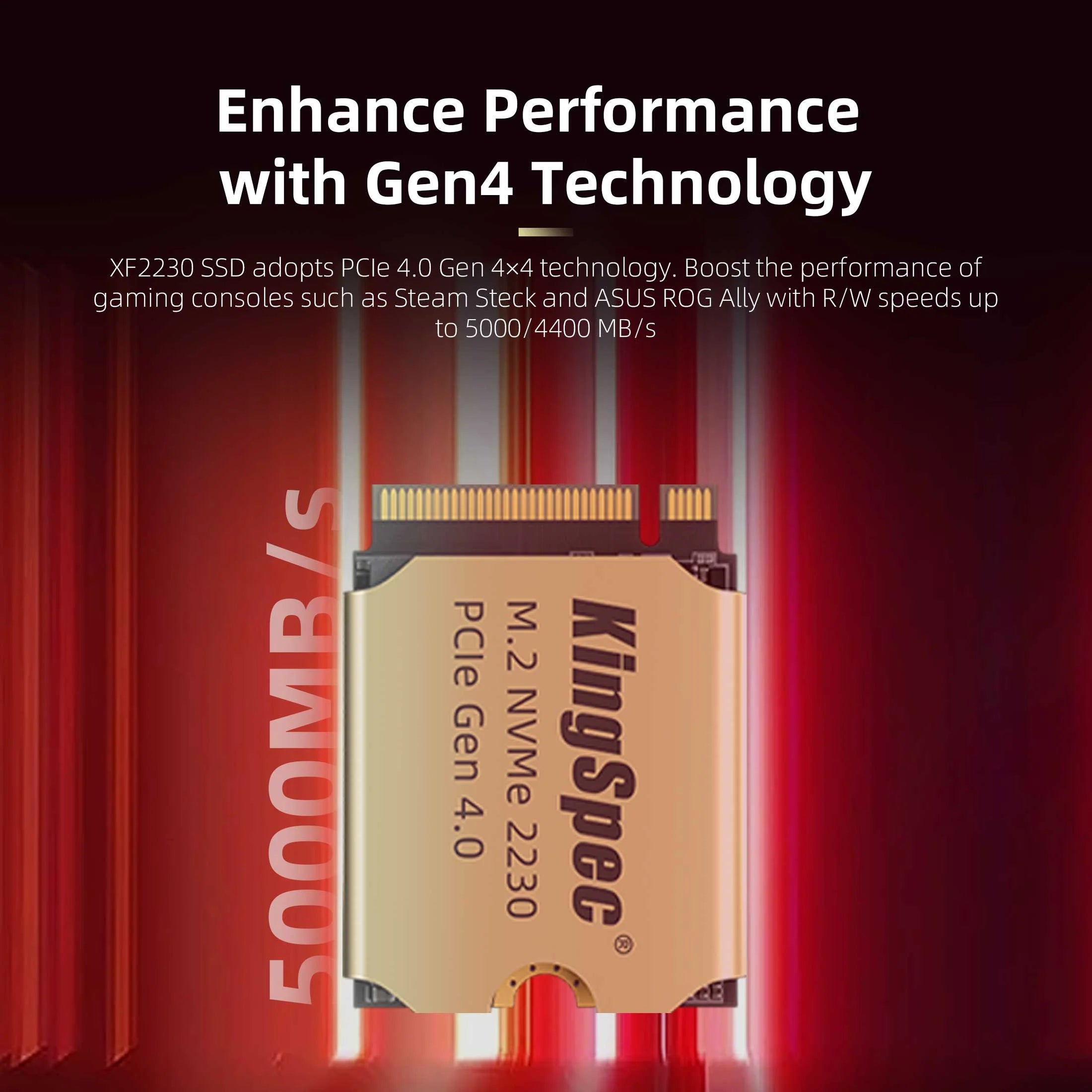 M.2 2230 SSD PCIe 4.0 5000MB/s with Heatsink k7