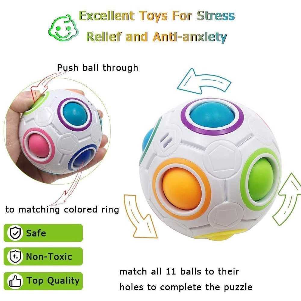 Sensory Fidget Toys Set 7 Pack Stress Relief Anti-Anxiety Tools Bundle k9m