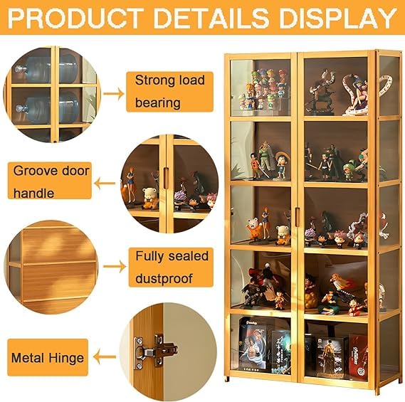 Curio Display Cabinet with Acrylic Glass Door k7m