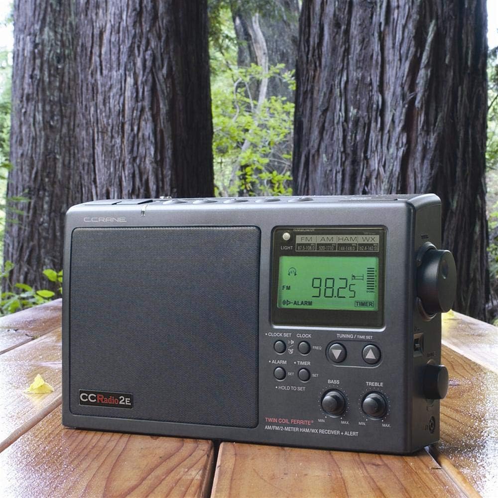 CCRadio-2E Portable AM FM Weather Radio 2-Meter Ham Band Black k7