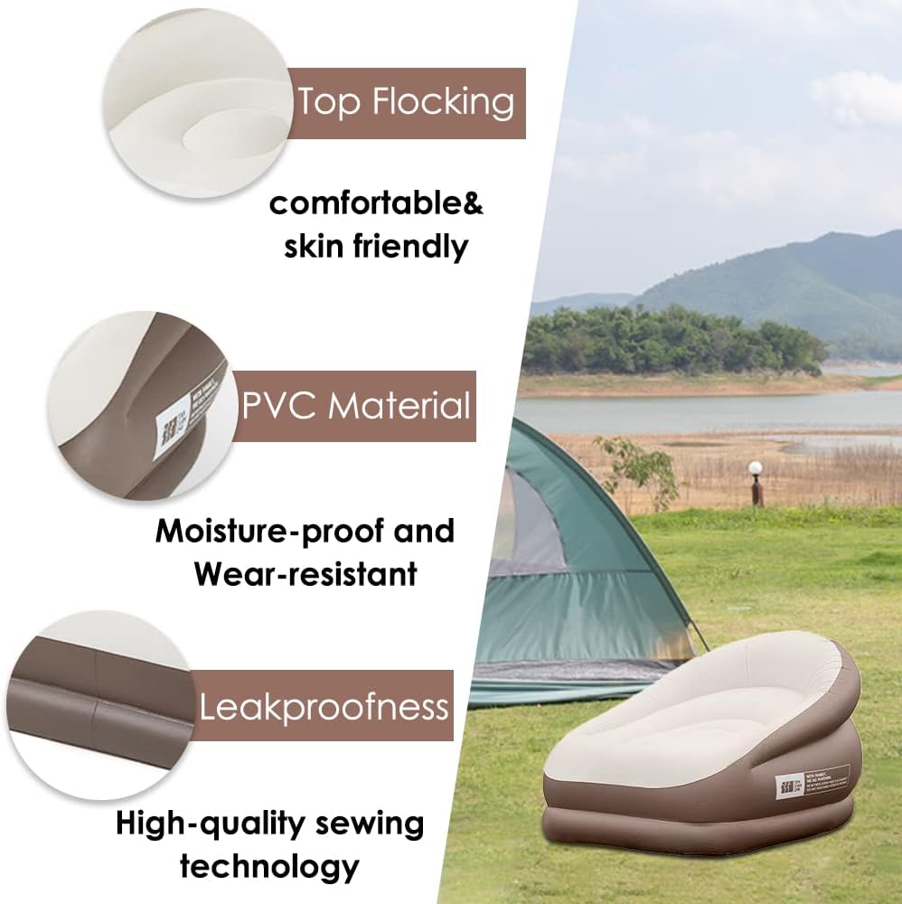 Inflatable Air Sofa Lounge for Camping Indoor Outdoor a7