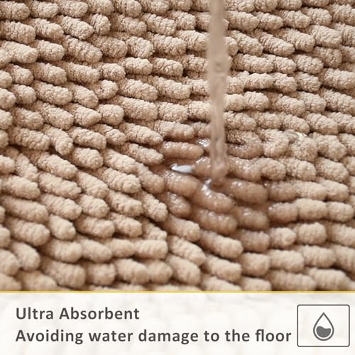 Bathroom Rug Set 3 Piece Non Slip Absorbent Shaggy Mat k7